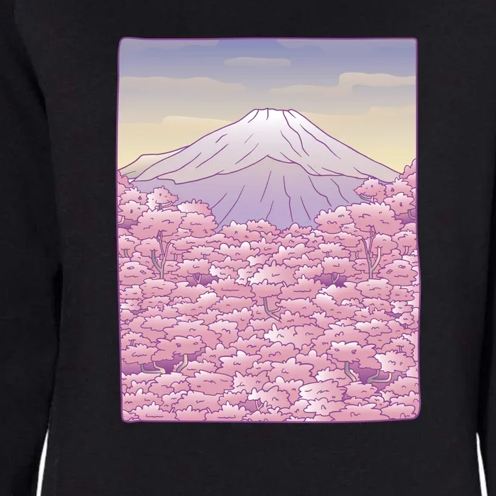 Pastel Mount Fuji Womens California Wash Sweatshirt