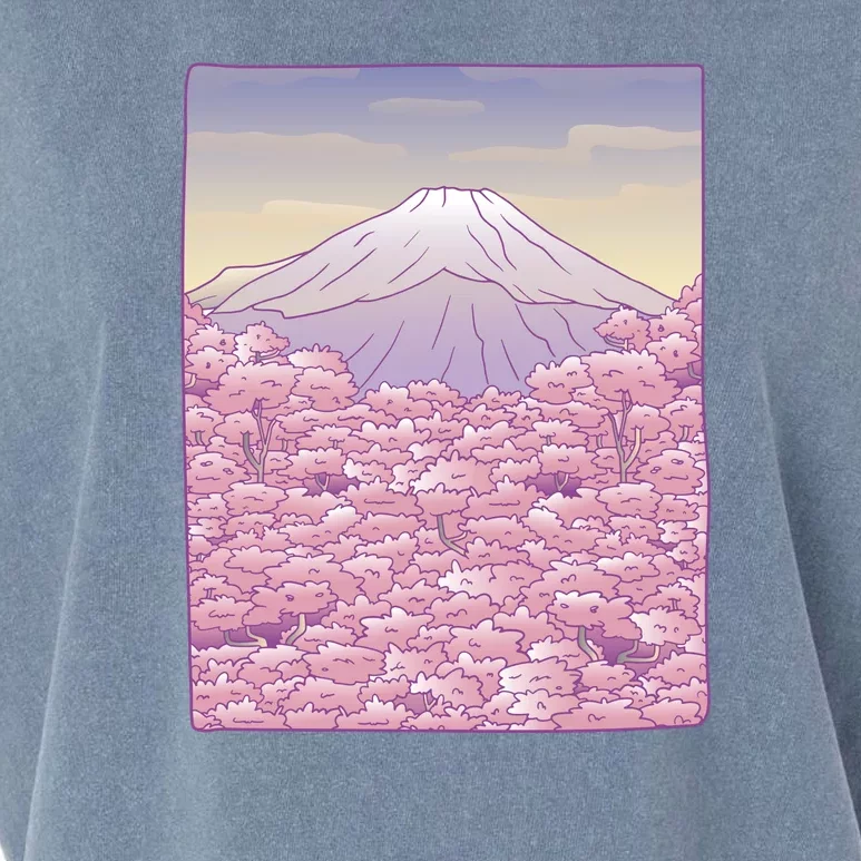 Pastel Mount Fuji Garment-Dyed Women's Muscle Tee