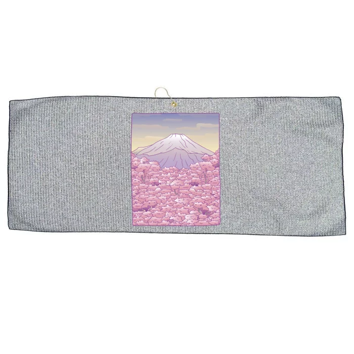 Pastel Mount Fuji Large Microfiber Waffle Golf Towel