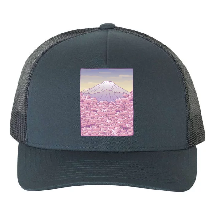 Pastel Mount Fuji Yupoong Adult 5-Panel Trucker Hat