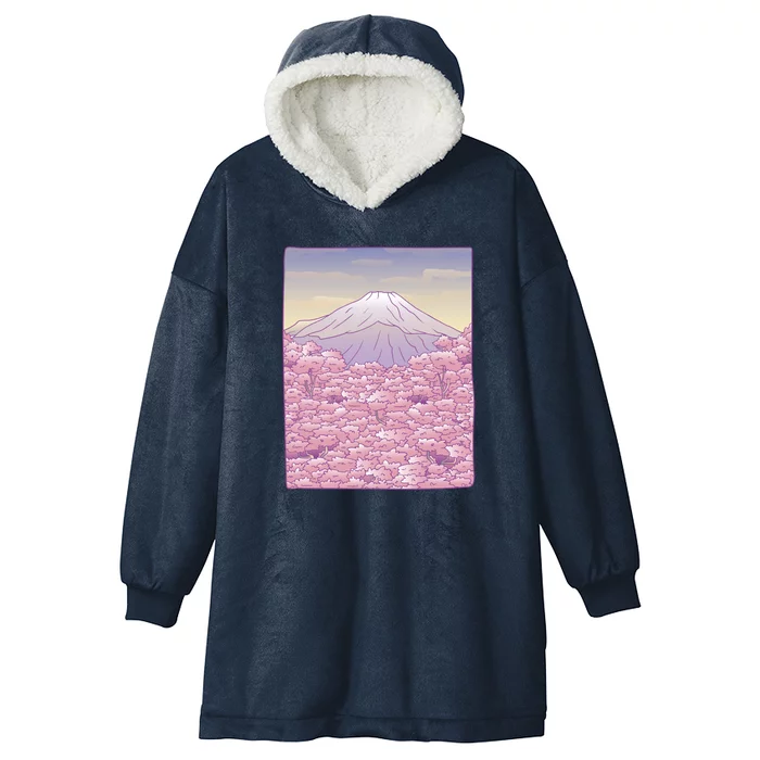 Pastel Mount Fuji Hooded Wearable Blanket