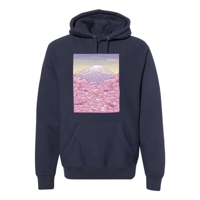 Pastel Mount Fuji Premium Hoodie