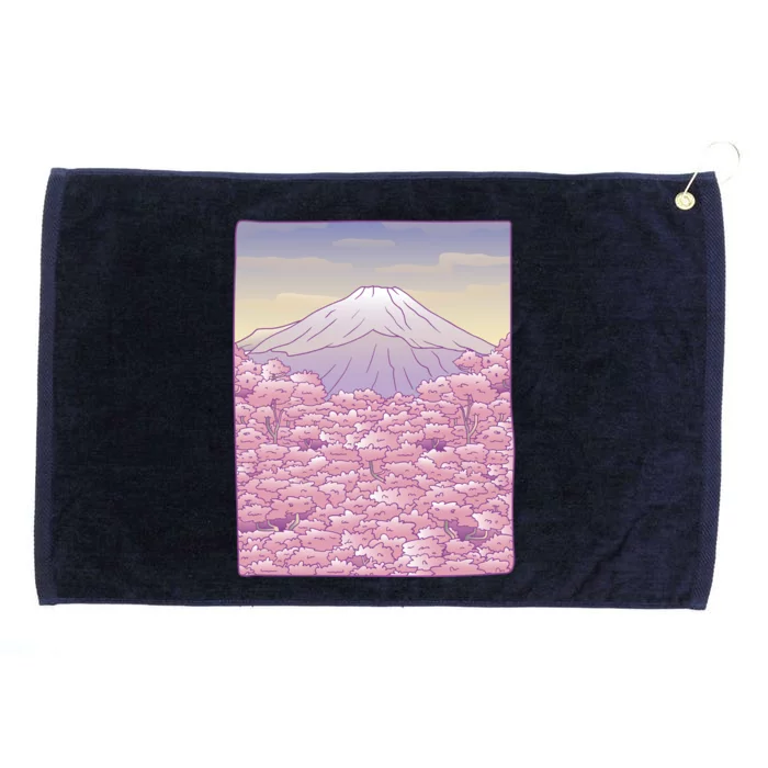 Pastel Mount Fuji Grommeted Golf Towel