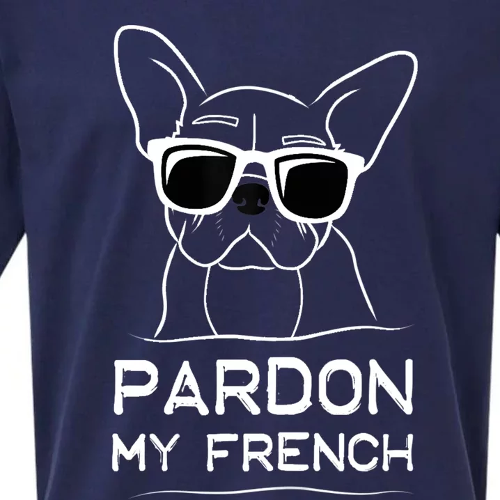 Pardon My French Tshirt Frenchie Bulldog Sueded Cloud Jersey T-Shirt