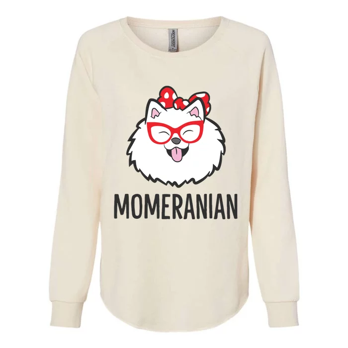 Pomeranian Mom Funny Momeranian Cute Pomeranian Womens California Wash Sweatshirt