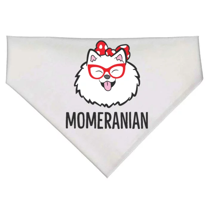 Pomeranian Mom Funny Momeranian Cute Pomeranian USA-Made Doggie Bandana