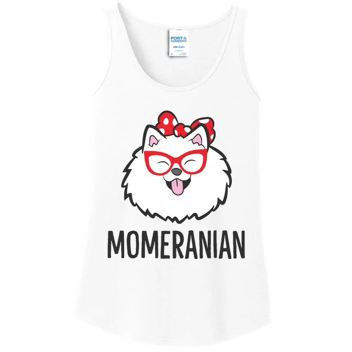 Pomeranian Mom Funny Momeranian Cute Pomeranian Ladies Essential Tank