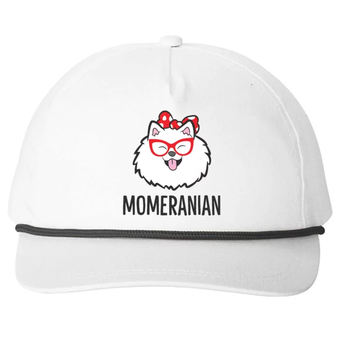 Pomeranian Mom Funny Momeranian Cute Pomeranian Snapback Five-Panel Rope Hat