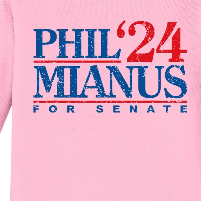 Phil Mianus For Senate 2024 Phil Mianus Election Baby Long Sleeve Bodysuit