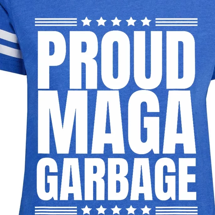 Proud Maga Garbage Trump Supporter Enza Ladies Jersey Football T-Shirt