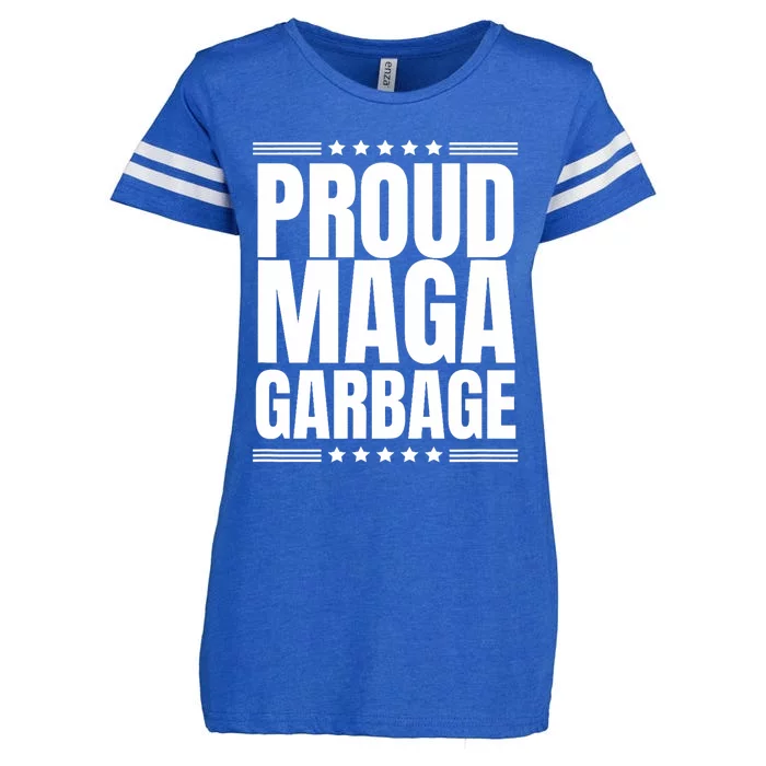 Proud Maga Garbage Trump Supporter Enza Ladies Jersey Football T-Shirt