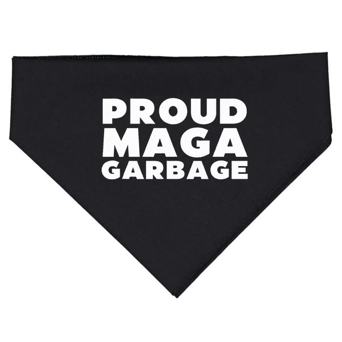 Proud Maga Garbage Trump Supporter USA-Made Doggie Bandana