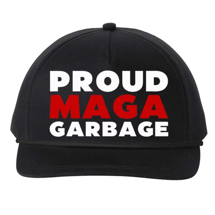 Proud Maga Garbage Trump Supporter Snapback Five-Panel Rope Hat