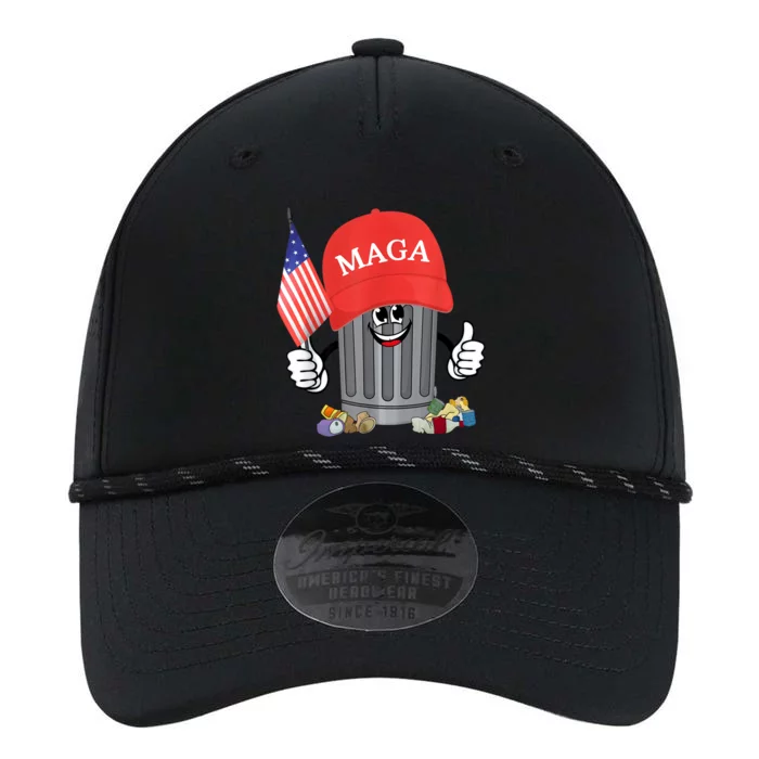 Proud Maga Garbage Trump Supporter Trash Can Cartoon Funny Performance The Dyno Cap