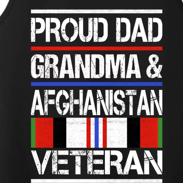 Proud Mom Grandma And Afghanistan Veteran Gift Performance Tank