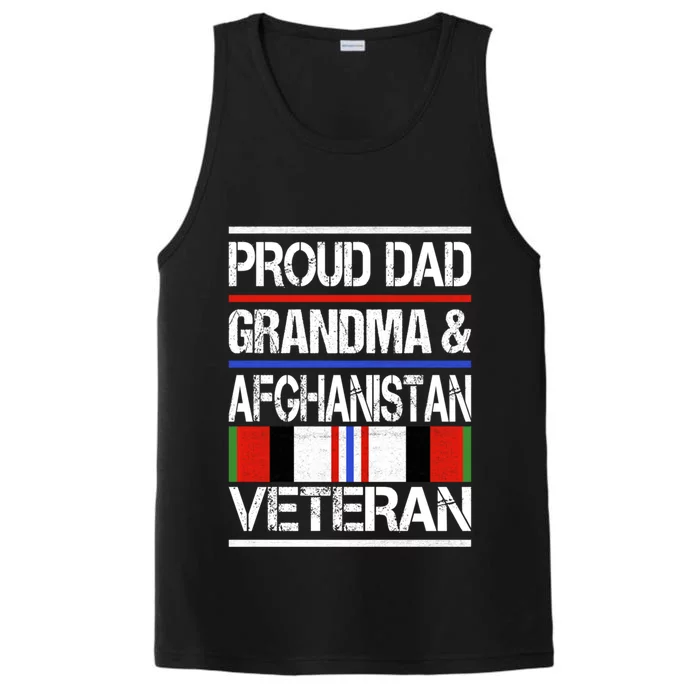 Proud Mom Grandma And Afghanistan Veteran Gift Performance Tank