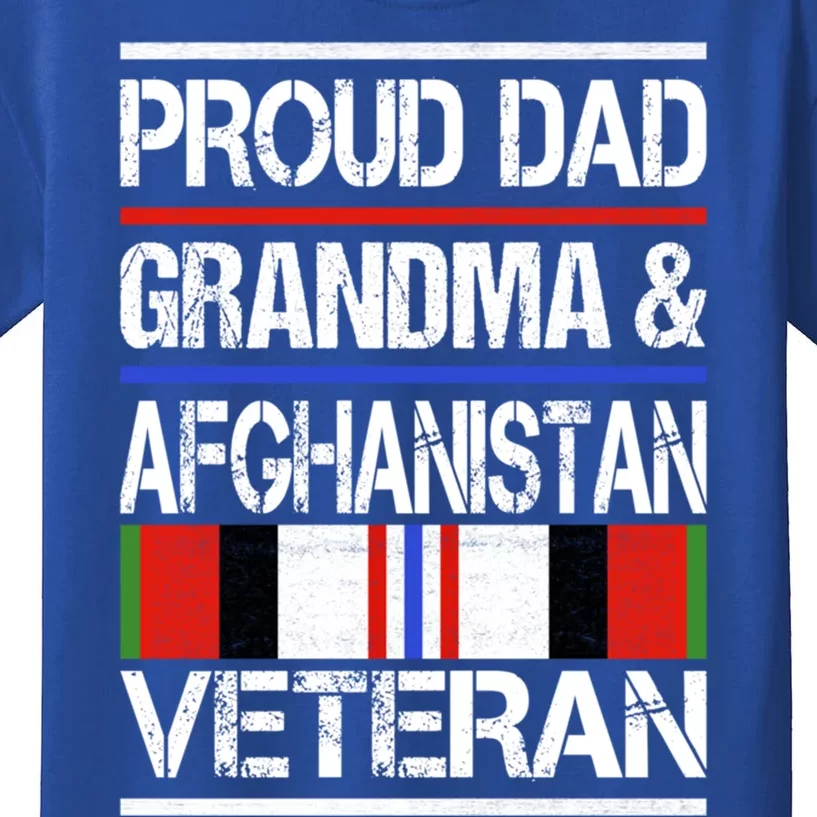 Proud Mom Grandma And Afghanistan Veteran Gift Kids T-Shirt