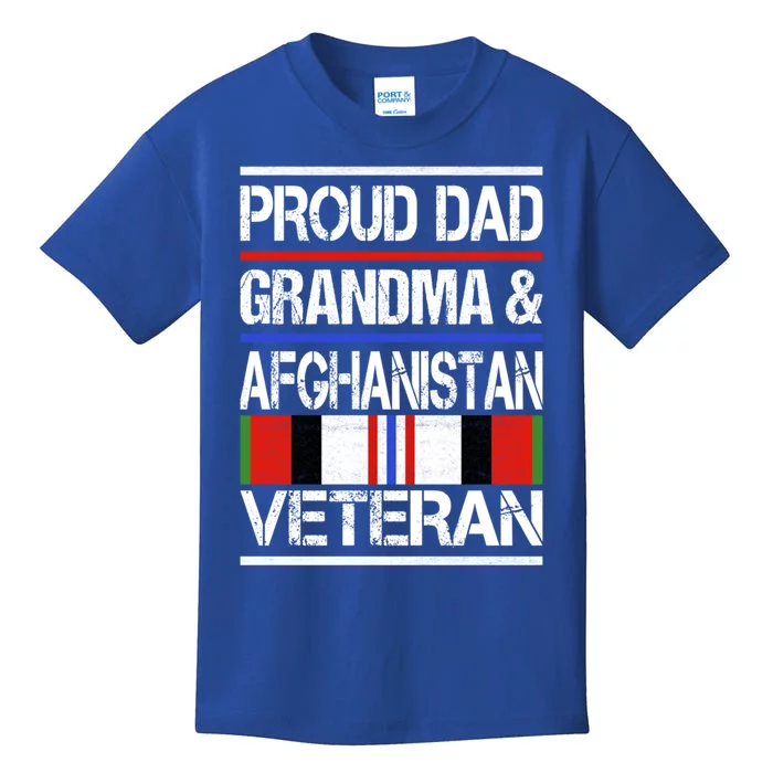 Proud Mom Grandma And Afghanistan Veteran Gift Kids T-Shirt