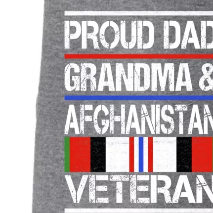 Proud Mom Grandma And Afghanistan Veteran Gift Doggie 3-End Fleece Hoodie