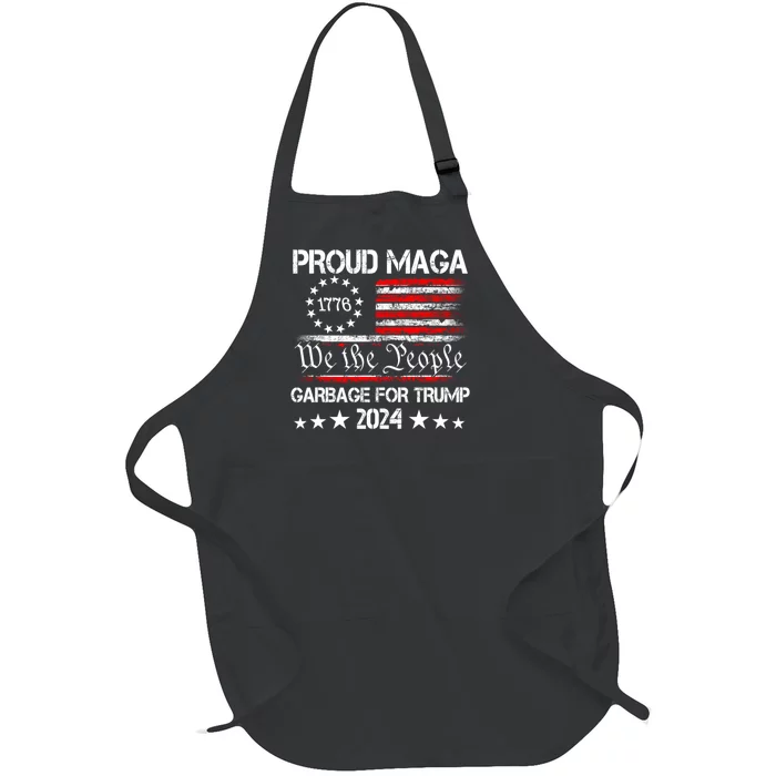 Proud Maga Garbage Proud To Be Garbage Trump Supporters Full-Length Apron With Pocket