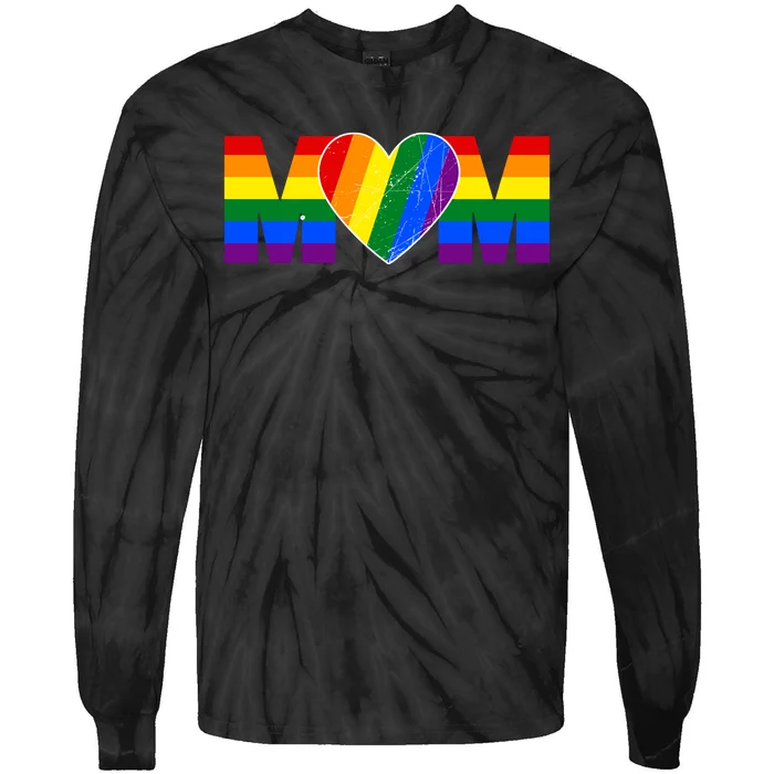 Pride Month Graphic For Mom Lover Tie-Dye Long Sleeve Shirt