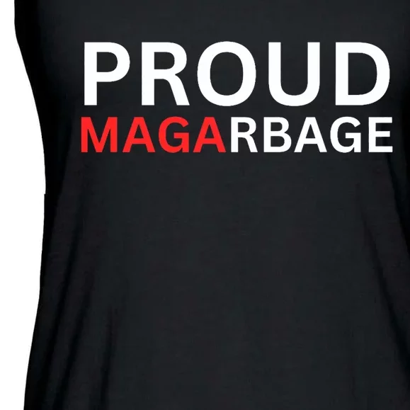 Proud Maga Garbage Trump Supporters Ladies Essential Flowy Tank