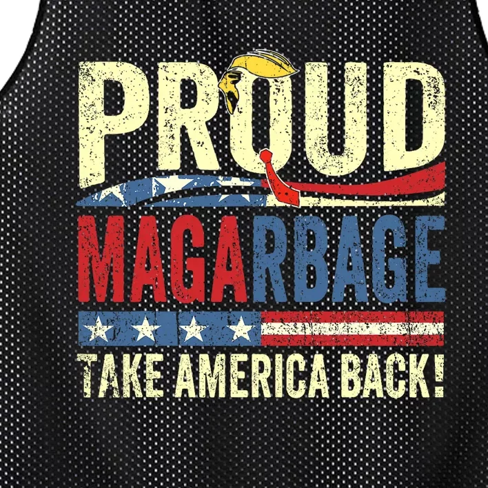 Proud Maga Garbage Proud To Be Garbage Trump Supporters Mesh Reversible Basketball Jersey Tank