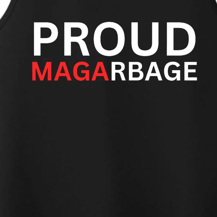 Proud Maga Garbage Trump Supporters Performance Tank