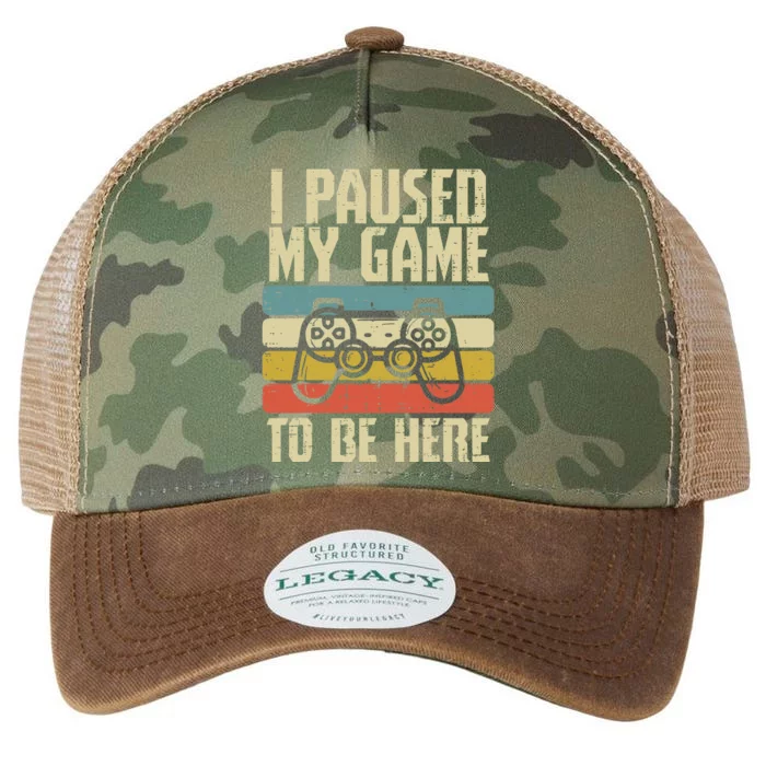 Paused My Game To Be Here Video Game Controller Legacy Tie Dye Trucker Hat