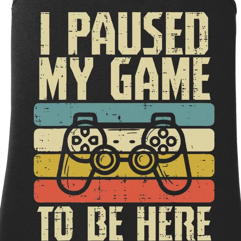 Paused My Game To Be Here Video Game Controller Ladies Essential Tank