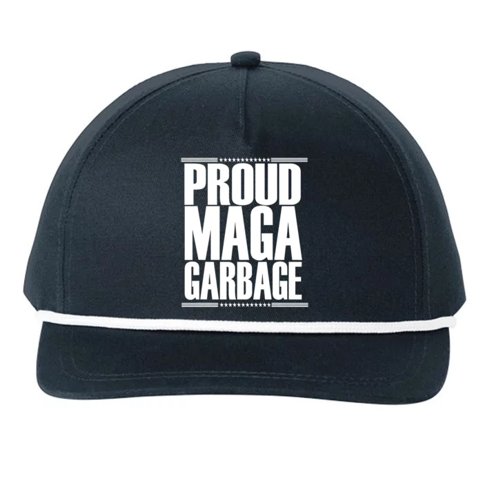 Proud Maga Garbage Trump Supporter Snapback Five-Panel Rope Hat