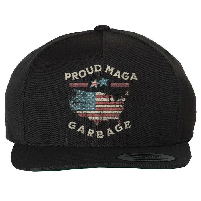 Proud Maga Garbage Trump Supporter Wool Snapback Cap