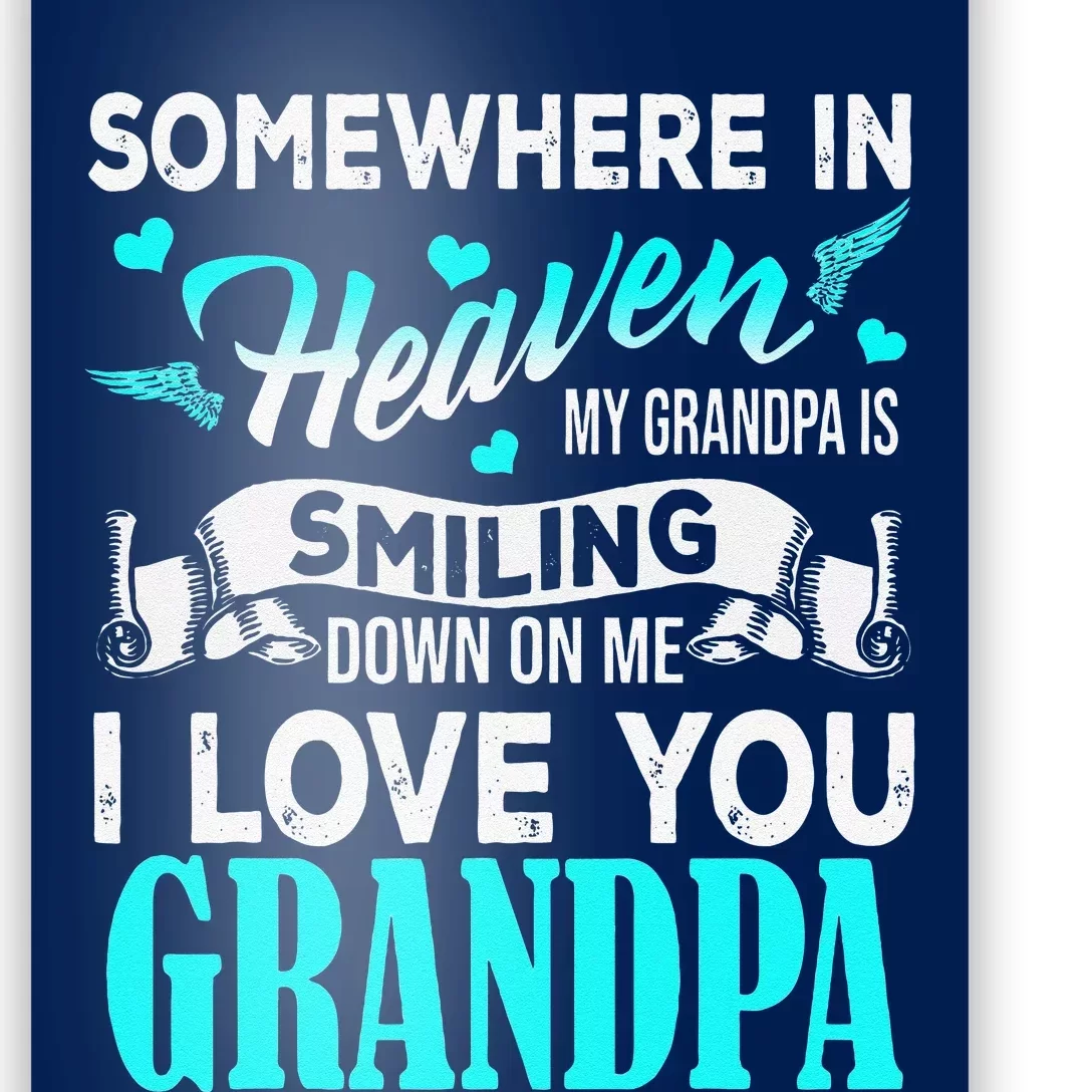 Proud My Grandpa In Heaven Happy Father Day Proud Of Grandpa Poster ...