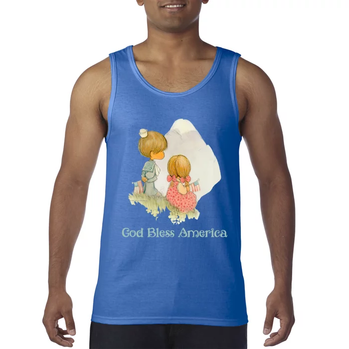 Precious Mots God Bless America Cute Gift Tank Top