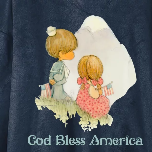 Precious Mots God Bless America Cute Gift Hooded Wearable Blanket