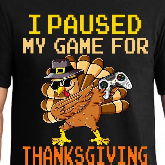 Paused My Game Thankful Video Gamer Thanksgiving Pajama Set