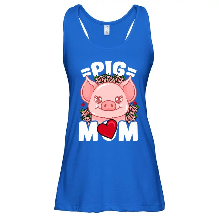 Pig Mom Gift Ladies Essential Flowy Tank