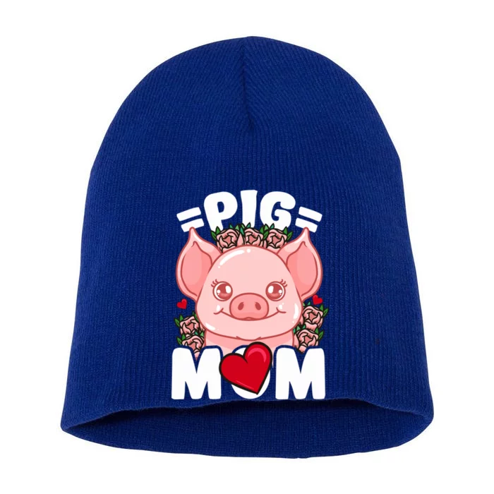 Pig Mom Gift Short Acrylic Beanie