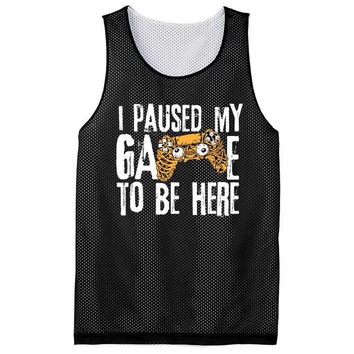 Paused My Game To Be Here Mesh Reversible Basketball Jersey Tank