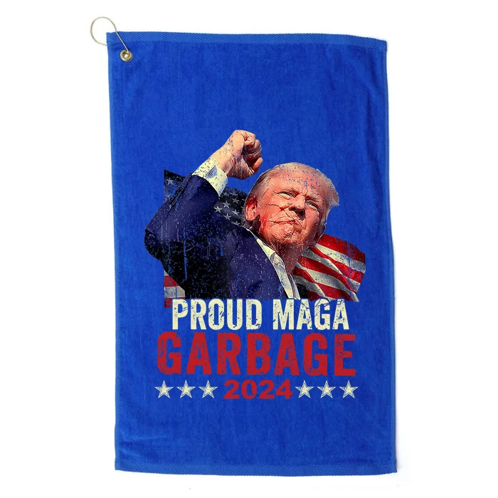 Proud Maga Garbage Trump Supporter Platinum Collection Golf Towel