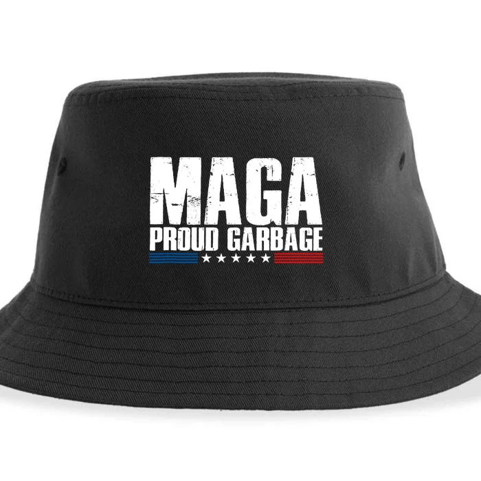 Proud Maga Garbage Trump Supporter Sustainable Bucket Hat