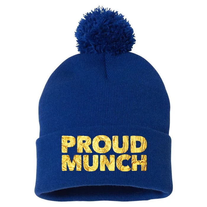 Proud Munch Gold Drill Rap Rapper Hiphop Gang Trap New York Gift Pom Pom 12in Knit Beanie