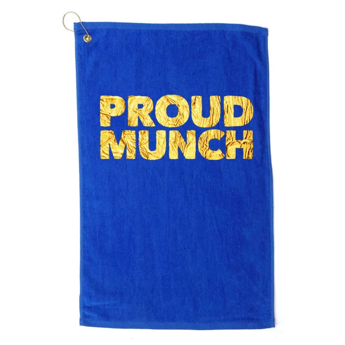 Proud Munch Gold Drill Rap Rapper Hiphop Gang Trap New York Gift Platinum Collection Golf Towel