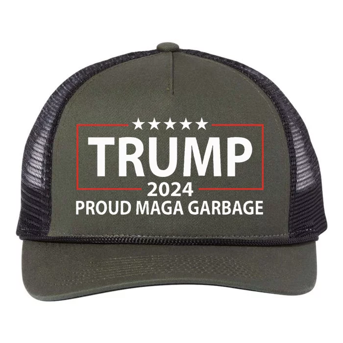 Proud Maga Garbage Trump Supporter Retro Rope Trucker Hat Cap