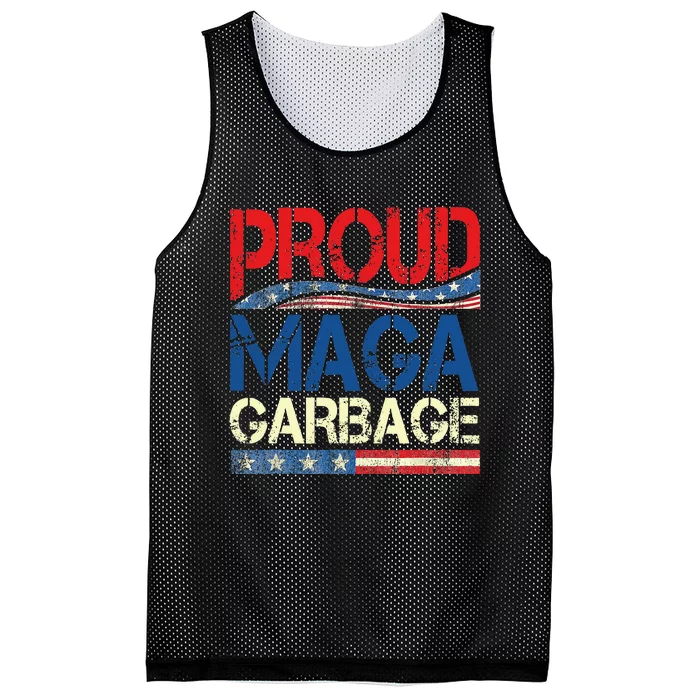 Proud Maga Garbage Trump Supporter Mesh Reversible Basketball Jersey Tank