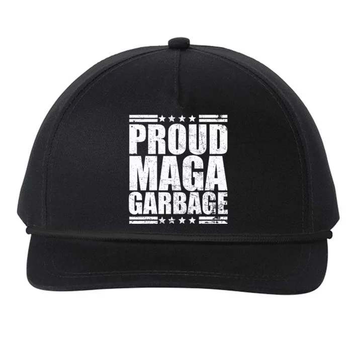 Proud Maga Garbage Trump Supporter 2024 America Snapback Five-Panel Rope Hat