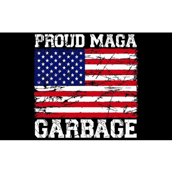 Proud Maga Garbage Trump Supporters Usa Flag Vintage Bumper Sticker