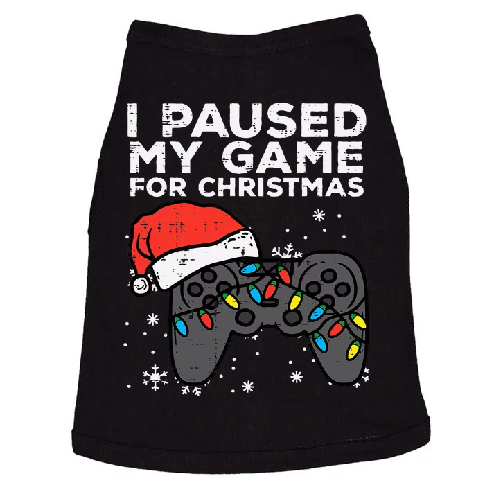 Paused My Game Christmas Gamer Xmas Doggie Tank