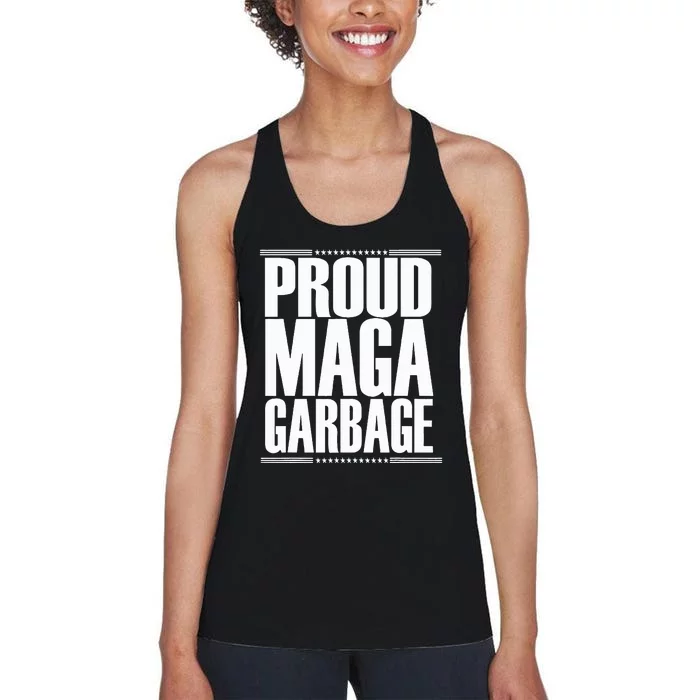 Proud Maga Garbage Trump Supporter Women's Racerback Tank