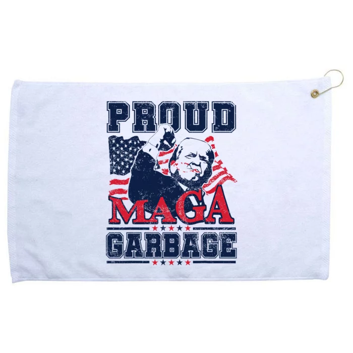 Proud Maga Garbage Vote Trump 2024 Trump Supporter Garbage Grommeted Golf Towel